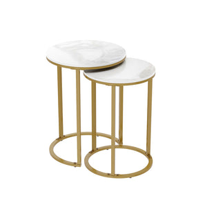 Side Tables Interior Ave Deva Gold Nested Side Table Set