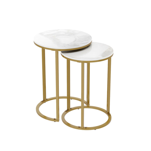 Side Tables Interior Ave Deva Gold Nested Side Table Set