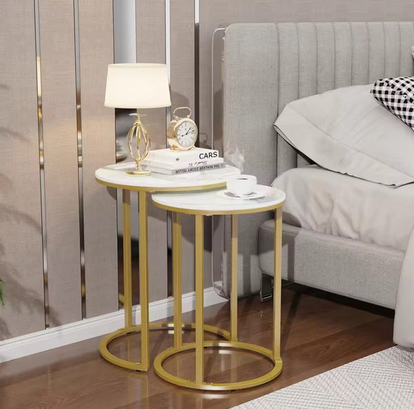 Side Tables Interior Ave Deva Gold Nested Side Table Set