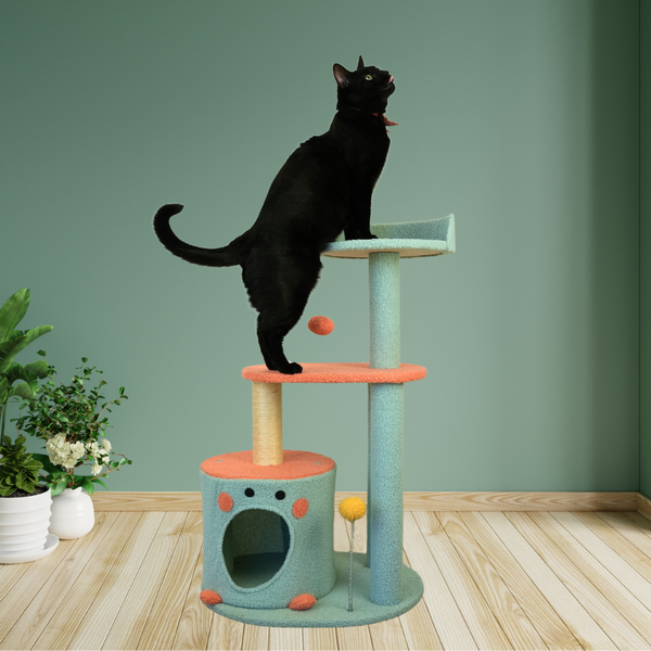 Furniture & Scratchers Petwiz 85Cm Vivid Cat Tree Scratching Post Pole