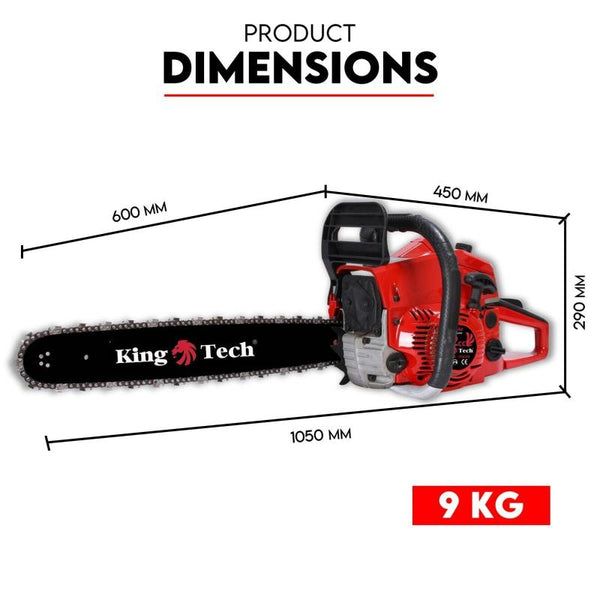 Chainsaws Commercial Petrol Chainsaw 24" Bar Saw Tree Pruning Top Handle