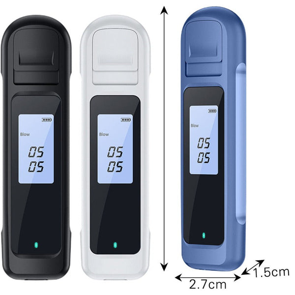 Electronic Breathalysers Alcohol Breathalyzer Drink Tester Dui Lcd Analyzer Handbag Pocket Size Black Free Post