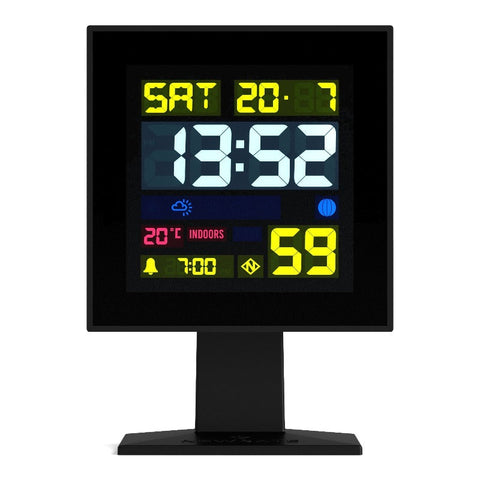 Alarm Clocks & Clock Radios Newgate Monolith Lcd Alarm Clock Black