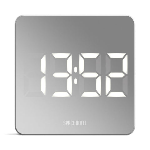 Alarm Clocks & Clock Radios Newgate Space Hotel Orbatron Alarm Clock White Case Silver Lens Led