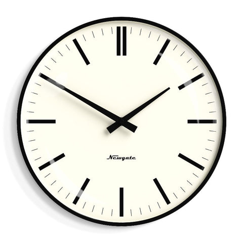 Wall Clocks Newgate Radio City Wall Clock Bold Black Marker Dial Matte