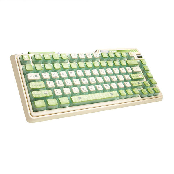 Keyboards & Keypads Kzzi K75 Pro Rgb 75% Wireless Gasket Mechanical Lemon Green Keyboard Triple Mode Eternity Tactile Switch