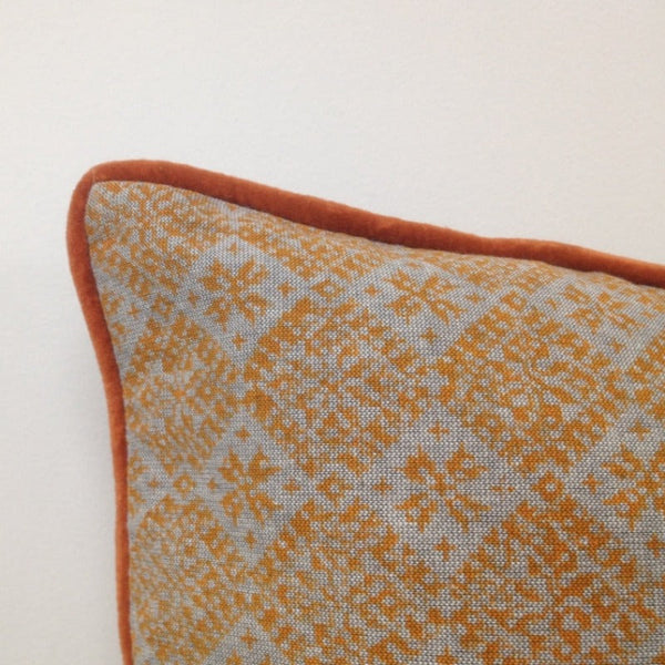 Cushion Covers Azuk Orange & Grey Cushion Cover