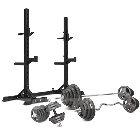 Home Gyms Cortex Sr10 Squat Rack With 90Kg Tri Grip Weight And Bar Set