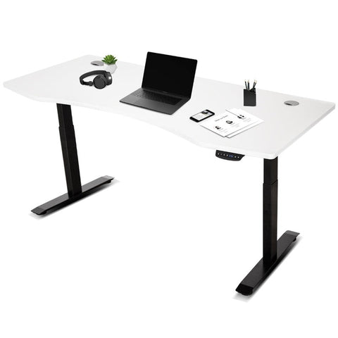 Standing Desks Lifespan Fitness Ergodesk Auto Series Automatic Standing Desk 180Cm In White & Black