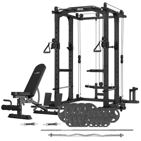 Home Gyms Lsg Grk100 With Fid Bench And 90Kg Bars Weights