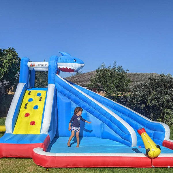 Inflatable & Kid Pools Lifespan Kids Sharky Slide & Splash Inflatable