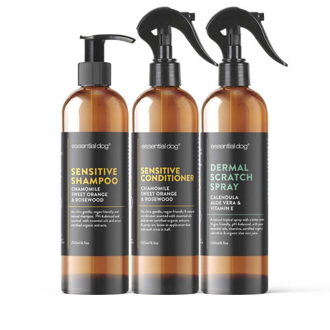 Dog Grooming Dog Sensitive Skin Value Pack: Shampoo, Conditioner And Dermal Itch Spray