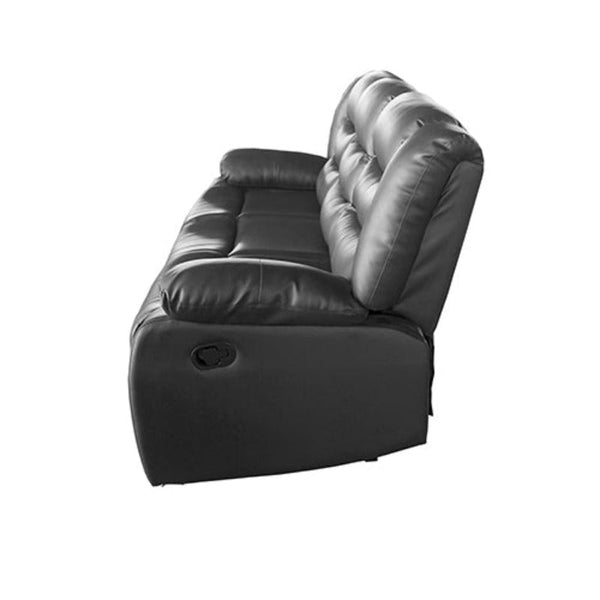 Sofas, Armchairs & Couches 3 Seater Recliner Sofa In Faux Leather Lounge Couch Black