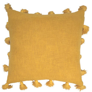 Cushions & Decorative Pillows Mustard Cushion With Tassels 45X45cm