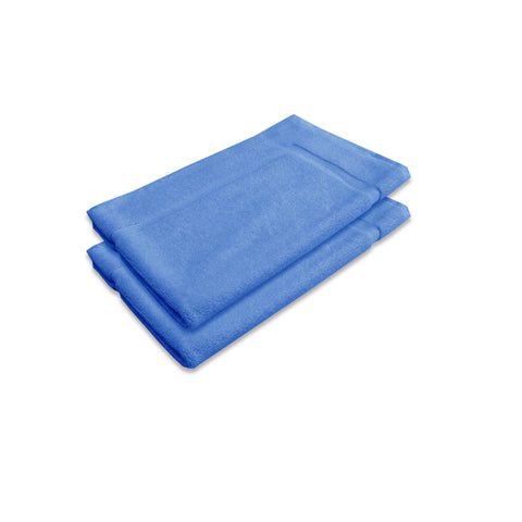 Bath Mats, Rugs & Toilet Covers 800Gsm Set Of 2 Cotton Bath Mat Blue