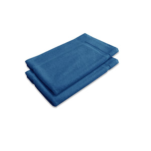 Bath Mats, Rugs & Toilet Covers 800Gsm Set Of 2 Cotton Bath Mat Blue Jewel