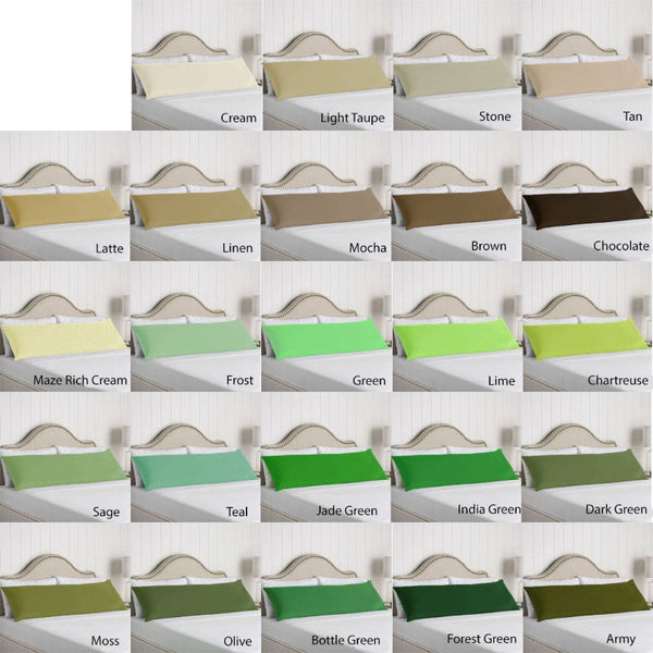 Pillow Cases Artex 100% Cotton Body Pillowcase Chartreuse