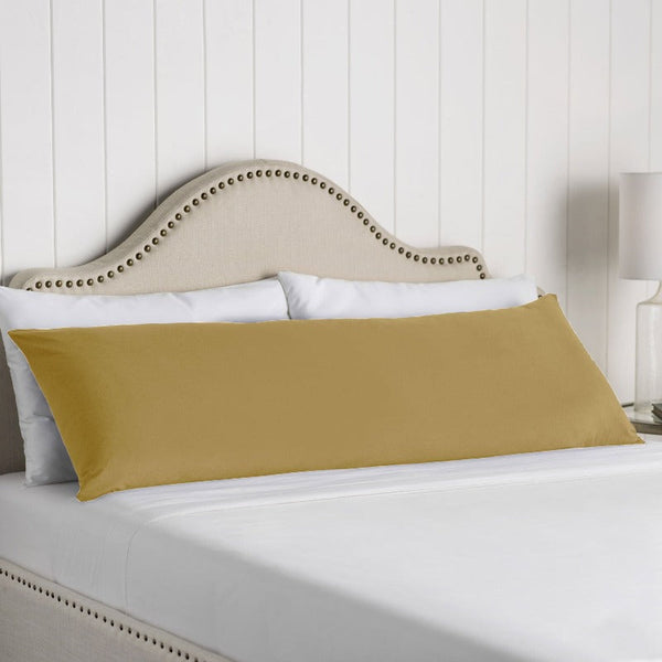 Pillow Cases Artex 100% Cotton Body Pillowcase Gold