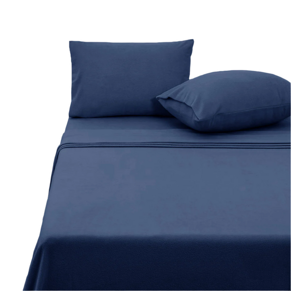 Sheets Polar Fleece Sheet Set Queen 36Cm Wall Midnight Blue