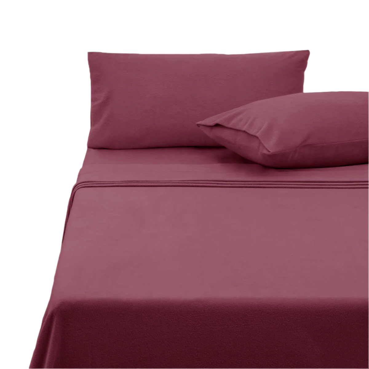 Sheets Polar Fleece Sheet Set King 36Cm Wall With Pillowcases Rosewood