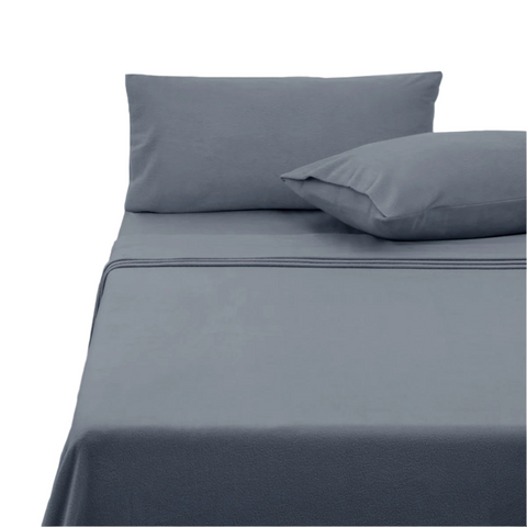 Sheets Polar Fleece Sheet Set King 36Cm Wall With Pillowcases Slate