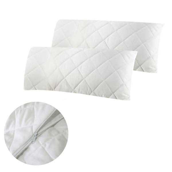 Pillow Cases Easyrest Pair Of King Quilted Pillow Protectors 52 X 92 Cm