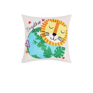 Cushions & Decorative Pillows Happy Kids Our Planet Filled Square Cushion