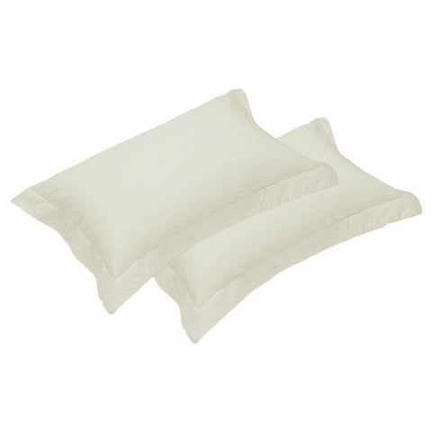 Pillow Cases 500Tc Pair Of Egyptian Cotton Tailored Pillowcases Vanilla