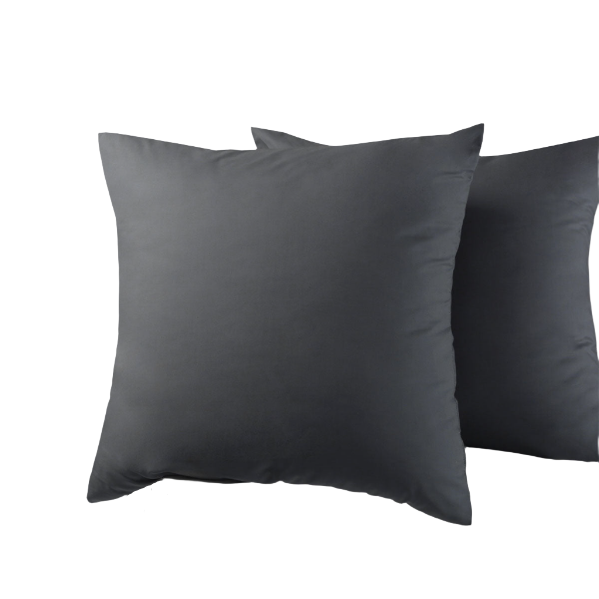 Pillow Cases Accessorize Pair Of Cotton Polyester European Pillowcases Charcoal