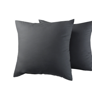 Pillow Cases Accessorize Pair Of Cotton Polyester European Pillowcases Charcoal