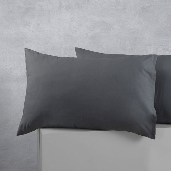 Pillow Cases Accessorize Pair Of Cotton Polyester Pillowcases Charcoal