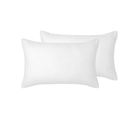 Pillow Cases Accessorize Pair Of White Piped Hotel Deluxe Cotton Pillowcases