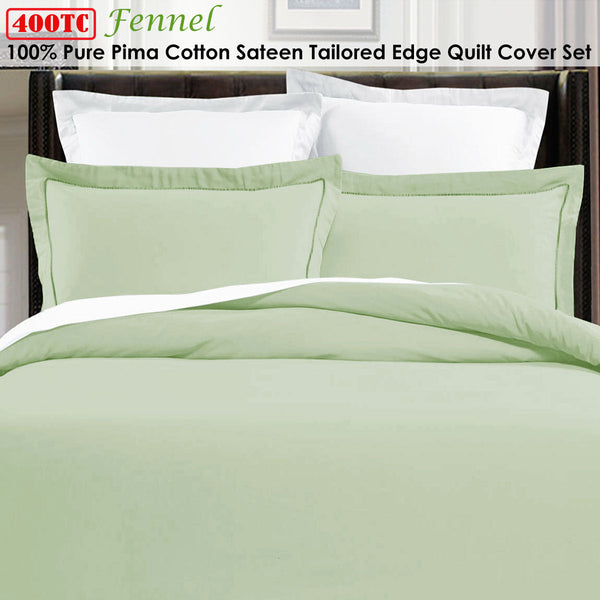 Quilt Covers Grand Aterlier Pima Cotton Fennel Quilt Cover Set King