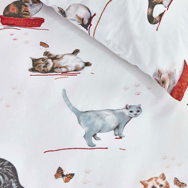 Single Bed Quilts Bedding House Cute Cats Cotton Quilt Cover Set Single