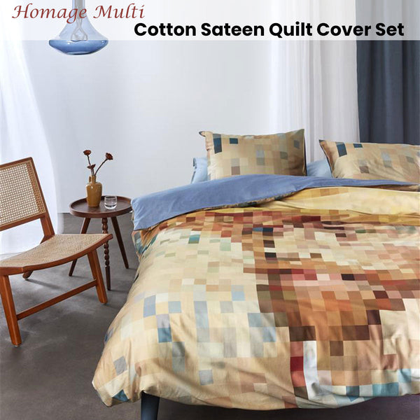 Quilt Covers Bedding House Homage Multi Cotton Sateen Quilt Cover Set King