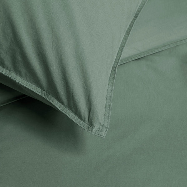 Quilt Covers Bedding House Organic Cotton Basic Green Quilt Cover Set King