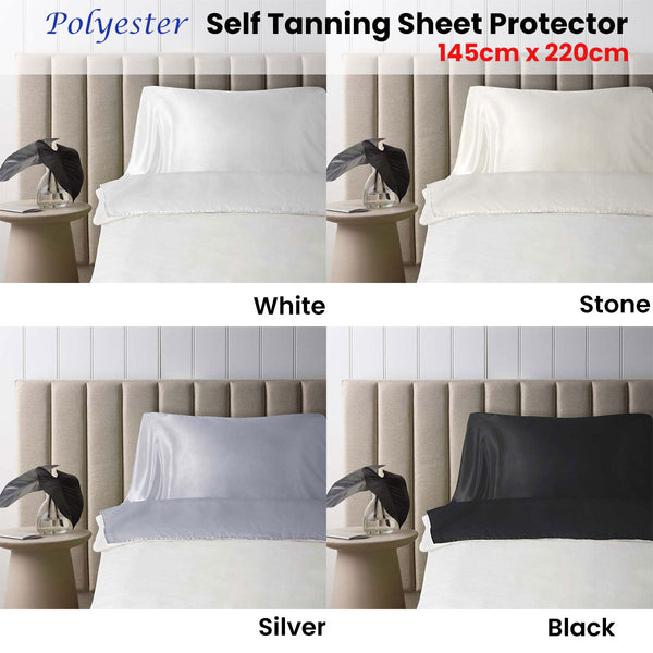 Sheets Accessorize Self Tanning Polyester Sheet Protector 145Cm X 220Cm Silver