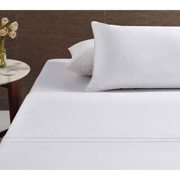 Sheets Accessorize White Piped Hotel Deluxe Cotton Sheet Set King