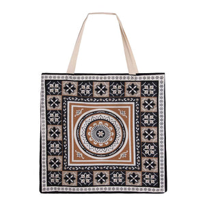 Reusable Shopping Bags J Elliot Home Kasbah Cotton Tote Shopping Bag 40.5X43x10cm Black