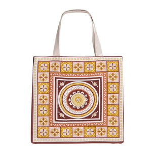 Reusable Shopping Bags J Elliot Home Kasbah Cotton Tote Shopping Bag 40.5X43x10cm Pink