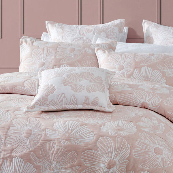 Quilt Covers Platinum Collection Poppi Rose Cotton Polyester Jacquard Quilt Cover Set