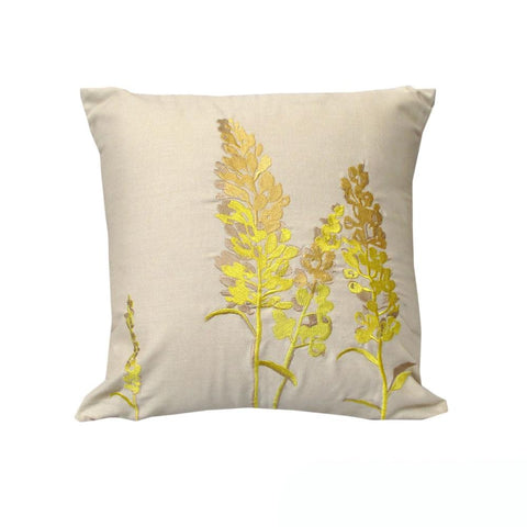 Cushion Covers Rapee Eden Embroidery Cushion Cover Wheat 43 X Cm