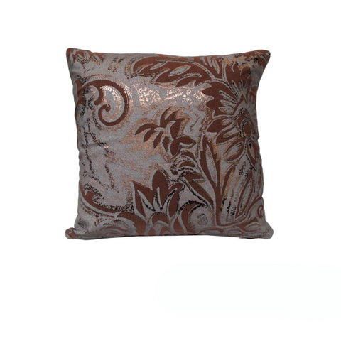 Cushion Covers Rapee Moonlight Chocolate Metallic Print Cushion Cover 43 X Cm