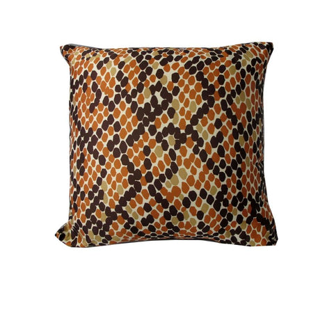 Cushion Covers Rapee Morocco Hive Orange Faux Silk Cushion Cover 45 X Cm