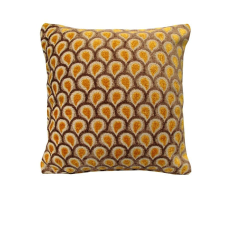 Cushion Covers Rapee Peacock Texture Cushion Cover Gold 45 X Cm