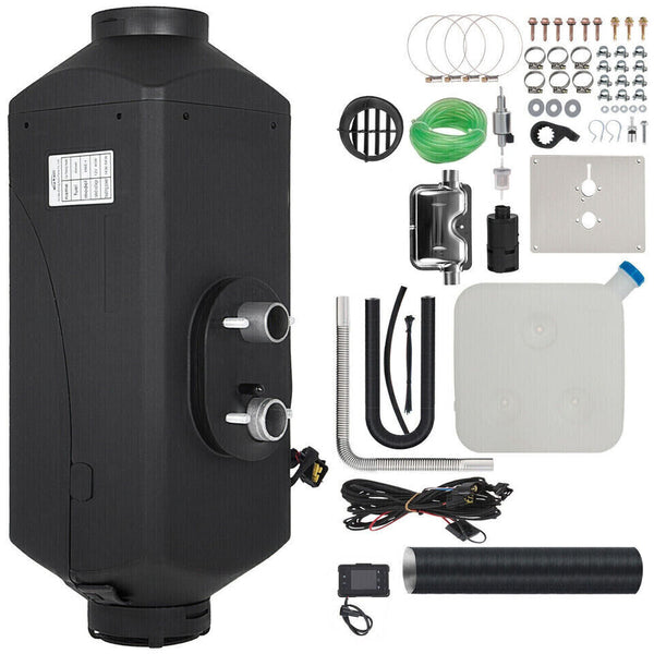 Air Conditioning Diesel Air Heater 12V 5Kw Lcd Display Tank Remote Control Thermostat Caravan Motorhome 10L