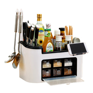 Racks & Holders Multifunction Kitchen Utensils Condiment Storage Rack Seasoning Box