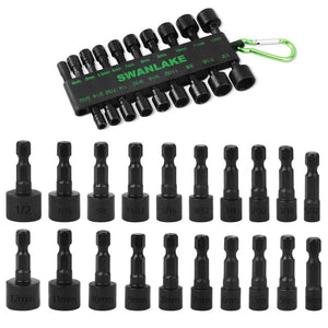 Drill Bits Swanlake 20Pcs Garden Tools Power Nut Driver Set Impact Drill Sae And Metric (Will Be No Tracking)