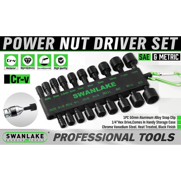 Drill Bits Swanlake 20Pcs Garden Tools Power Nut Driver Set Impact Drill Sae And Metric (Will Be No Tracking)