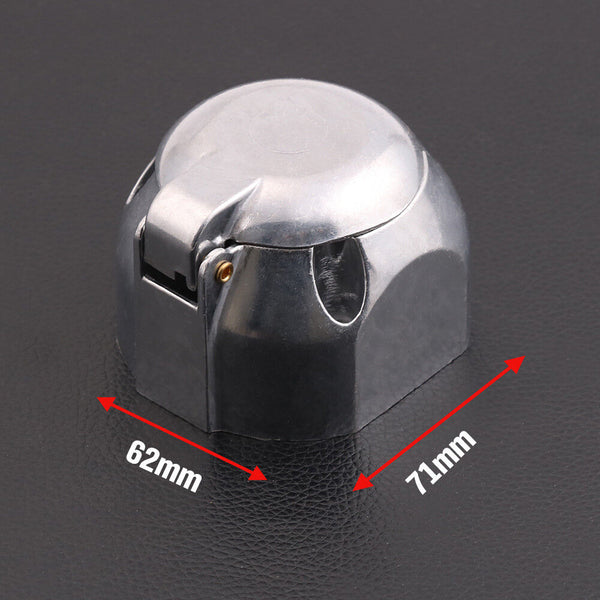 Trailer Parts 7 Pin Male + Female Round Trailer Plug Large Adapter Connector Caravan Boat Part